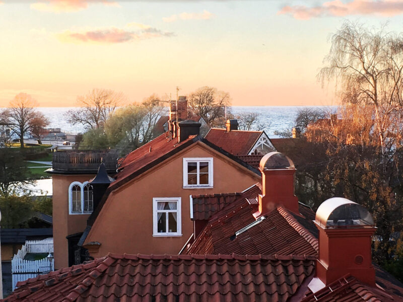 Havsutsikt i Visby innerstad